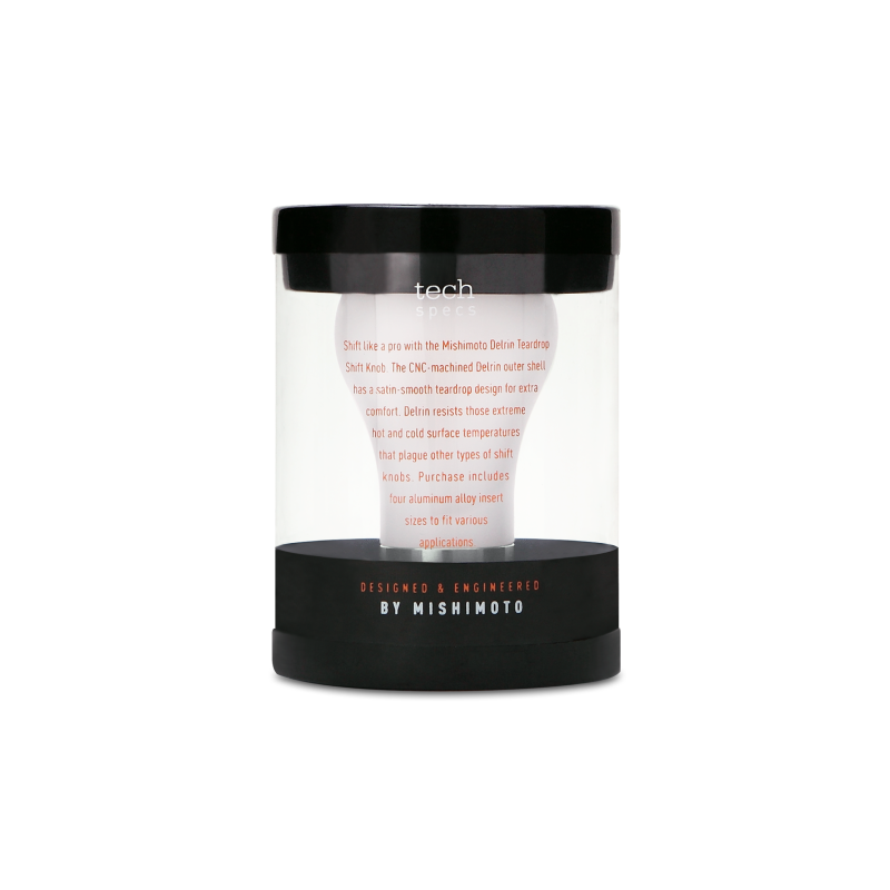 Mishimoto Teardrop Shift Knob - White Mishimoto Shift Knobs AXOPROS