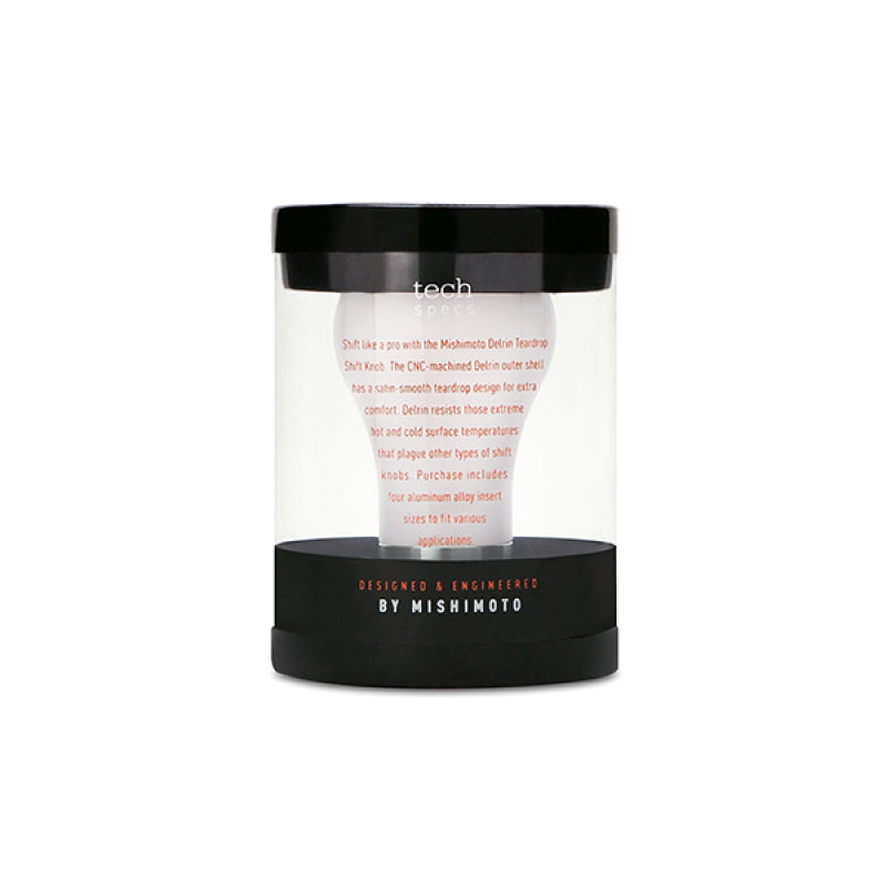 Mishimoto Teardrop Shift Knob - White Mishimoto Shift Knobs AXOPROS