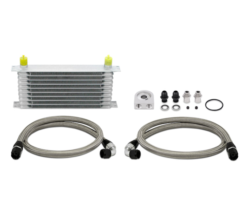 Mishimoto Universal 10 Row Oil Cooler Kit (Metal Braided Lines) Mishimoto Oil Coolers AXOPROS