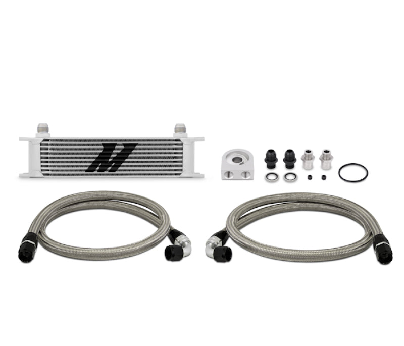 Mishimoto Universal 10 Row Oil Cooler Kit (Metal Braided Lines) Mishimoto Oil Coolers AXOPROS