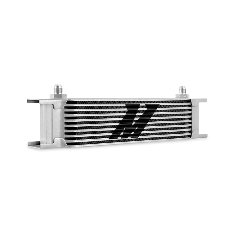 Mishimoto Universal -6AN 10 Row Oil Cooler - Silver Mishimoto Oil Coolers  AXOPROS
