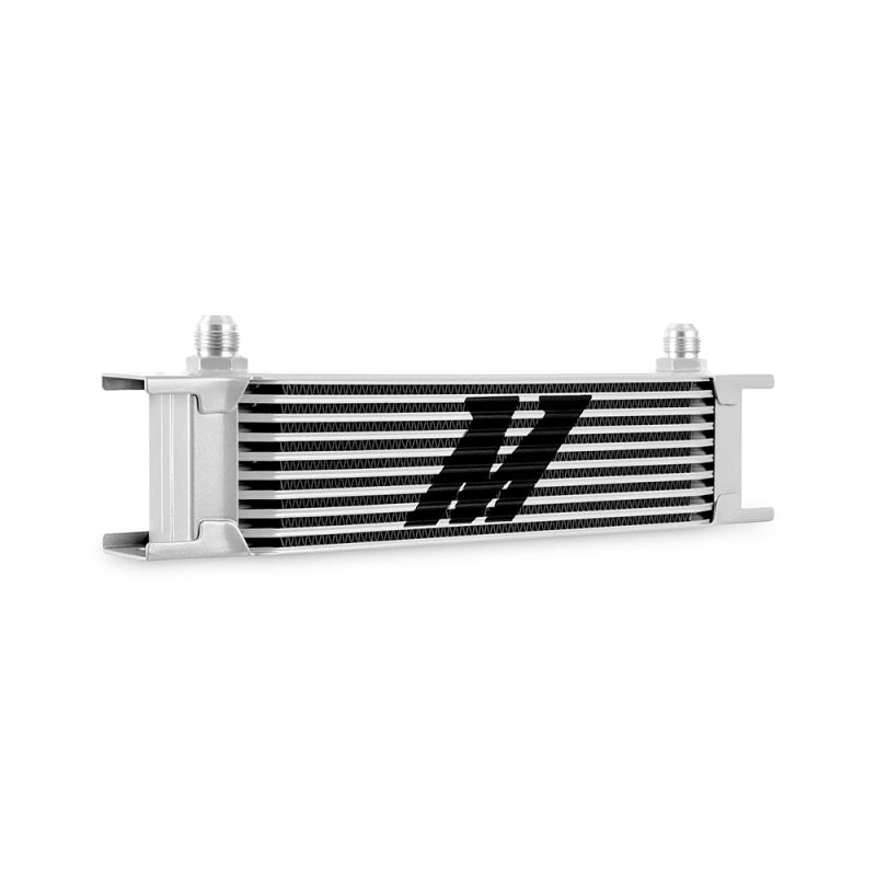Mishimoto Universal -8AN 10 Row Oil Cooler - Silver Mishimoto Oil Coolers  AXOPROS