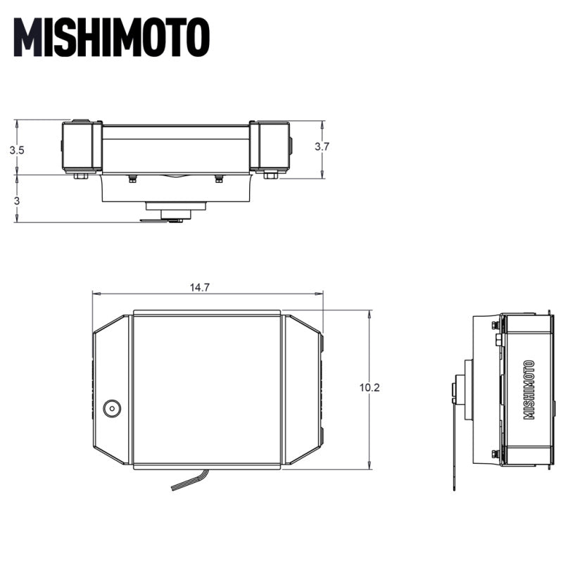 Mishimoto Universal Drag Race Performance Aluminum Radiator - Natural Mishimoto Radiators AXOPROS