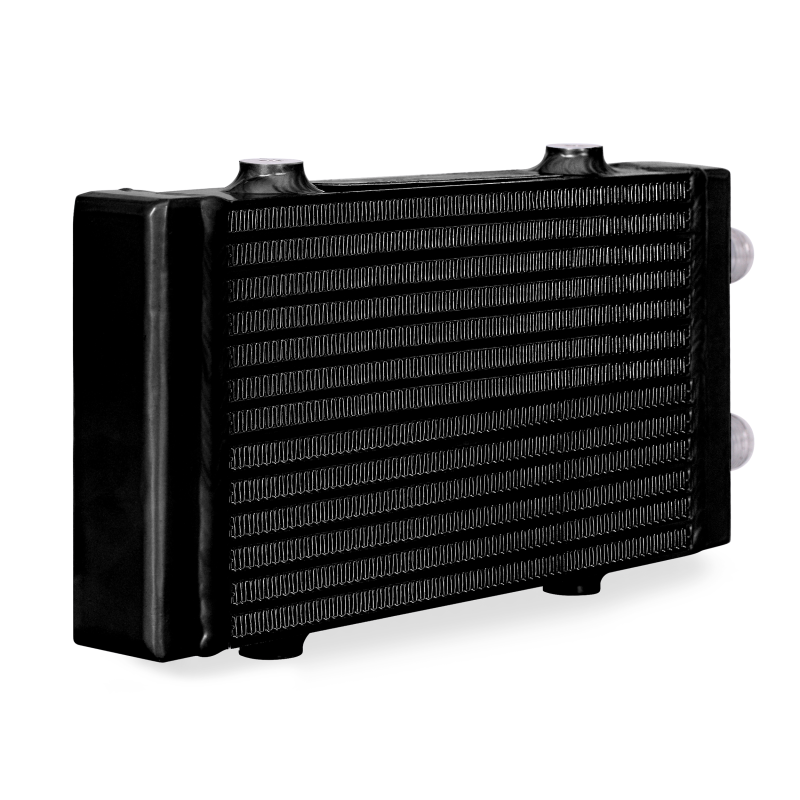 Mishimoto Universal Small Bar and Plate Dual Pass Black Oil Cooler Mishimoto Oil Coolers  AXOPROS