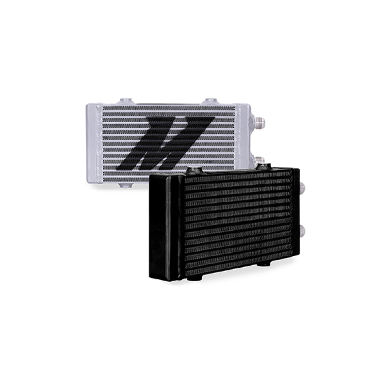 Mishimoto Universal Small Bar and Plate Dual Pass Black Oil Cooler Mishimoto Oil Coolers  AXOPROS