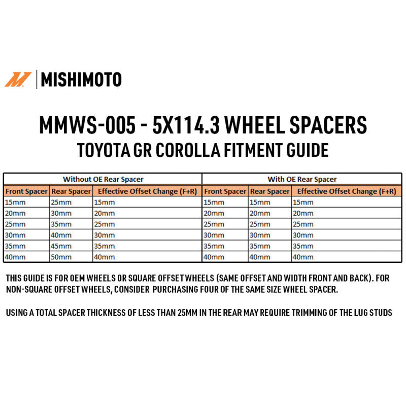 Mishimoto Wheel Spacers - 5x114.3 - 60.1 - 20 - M12 - Black Mishimoto Wheel Spacers & Adapters  AXOPROS