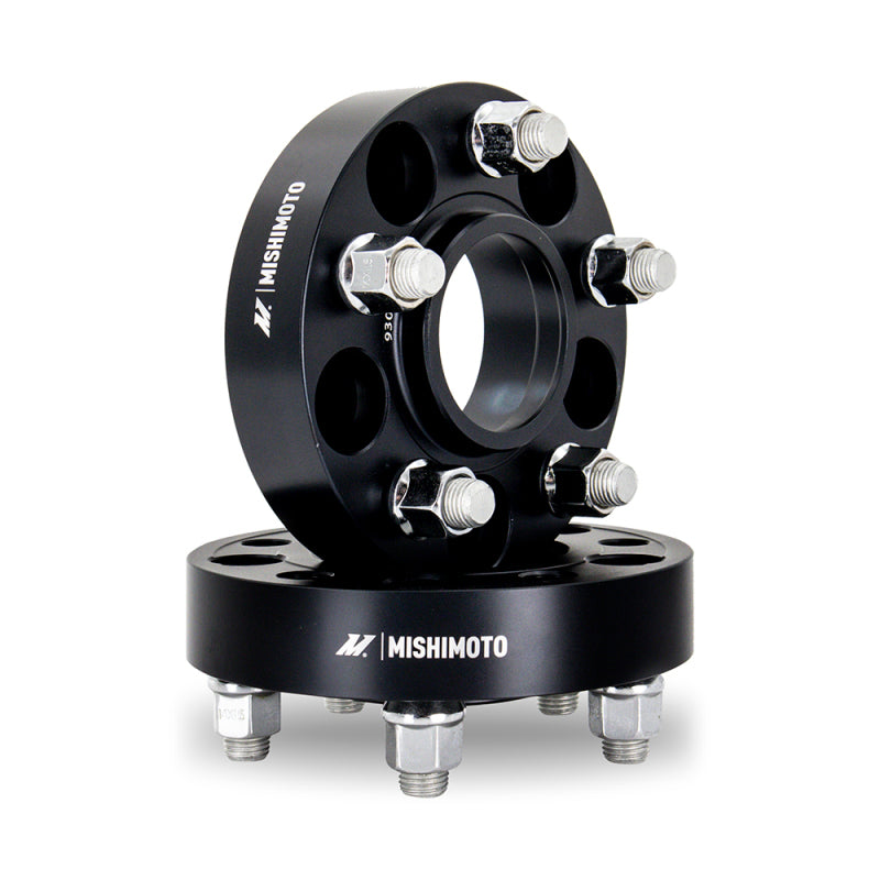 Mishimoto Wheel Spacers - 5X114.3 / 70.5 / 25 / M14 - Black Mishimoto Wheel Spacers & Adapters  AXOPROS