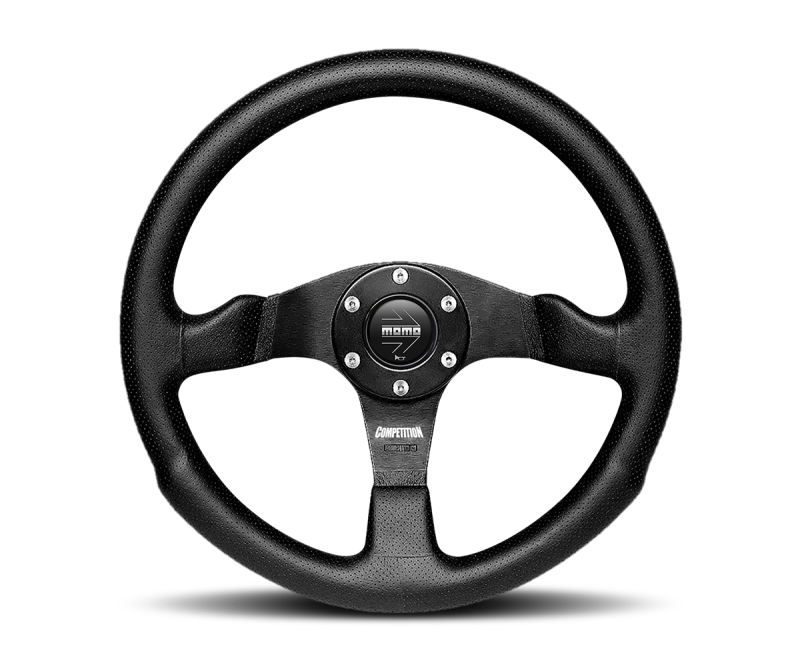 Momo Competition Steering Wheel 350 mm - Black AirLeather/Black Spokes MOMO Steering Wheels AXOPROS