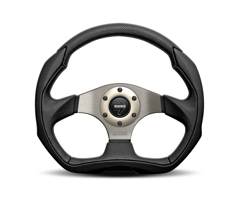 Momo Eagle Steering Wheel 350 mm - Black Leather/Anth Spokes MOMO Steering Wheels AXOPROS