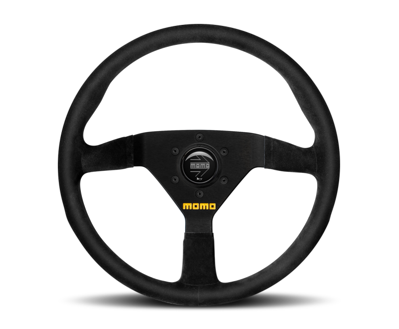 Momo MOD78 Steering Wheel 350 mm - Black Suede/Black Spokes MOMO Steering Wheels AXOPROS