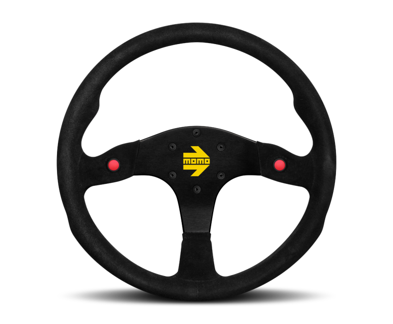 Momo MOD80 Steering Wheel 350 mm - Black Suede/Black Spokes MOMO Steering Wheels AXOPROS