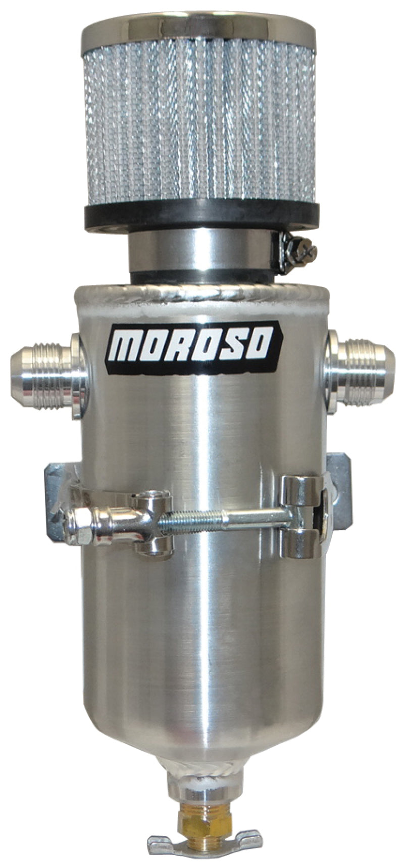 Moroso Breather Tank/Catch Can - Two -10An Male Fittings - Aluminum Moroso Oil Catch Cans AXOPROS