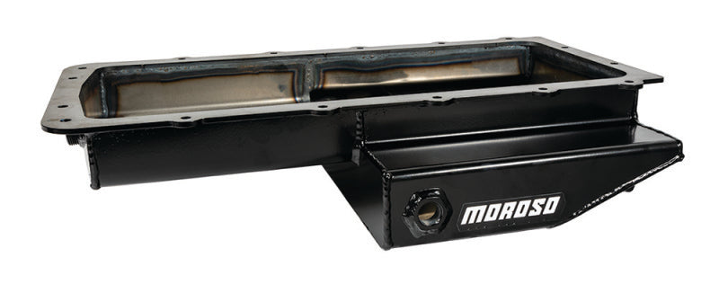 Moroso Ford 5.0 Coyote/Cobra (w/Rear Sump) Road Race Baffled Wet Sump 9.5qt 4.5in Steel Oil Pan Moroso Oil Pans AXOPROS