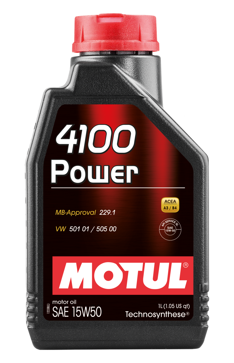 Motul 1L Engine Oil 4100 POWER 15W50 - VW 505 00 501 01 - MB 229.1 Motul Motor Oils AXOPROS