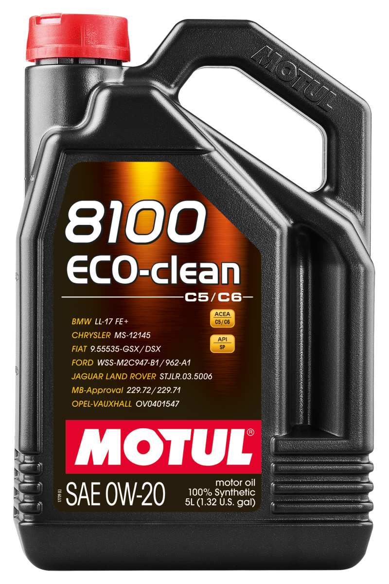 Motul 5L Synthetic Engine Oil 8100 0W20 Eco-Clean Motul Motor Oils AXOPROS