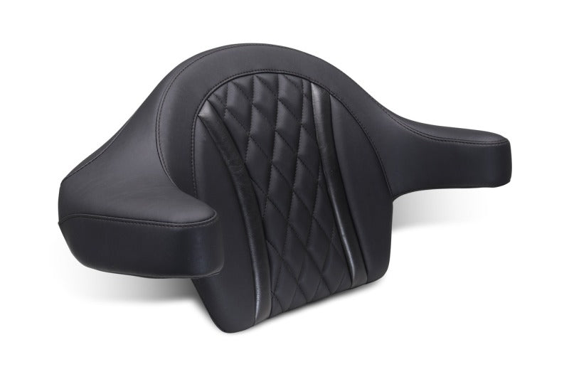 Mustang 23-25 Harley CVO Road Glide (ST) Deluxe Diamond Ext Arm Wrap-around Backrest Black Mustang Motorcycle Backrests AXOPROS