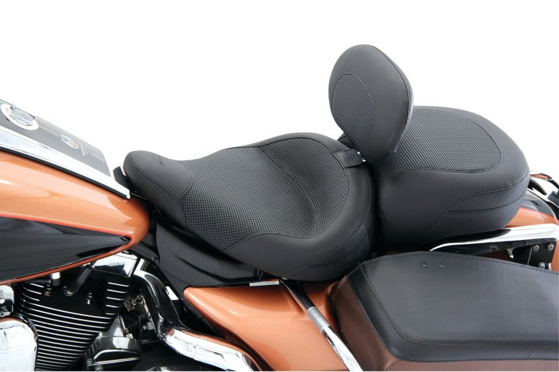 Mustang 83-21 Harley Electra Glide,Rd King Police Standard Touring Passenger Seat Textured - Black Mustang Motorcycle Passenger Motorcycle Seats AXOPROS