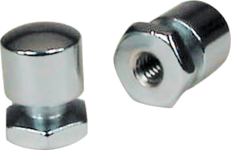 Mustang Solo Mounting Nuts (Pair) - Chrome Mustang Motorcycle Seat Brackets & Frames AXOPROS