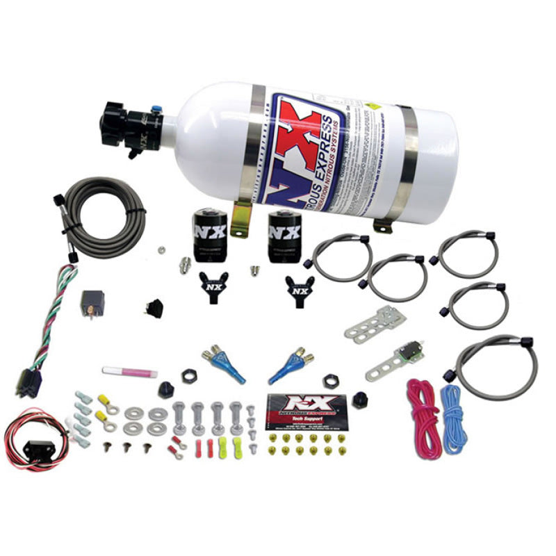 Nitrous Express 03-18 Nissan 350Z/370Z Dual Nozzle (35-150HP) w/10lb Bottle Nitrous Express Nitrous Systems AXOPROS