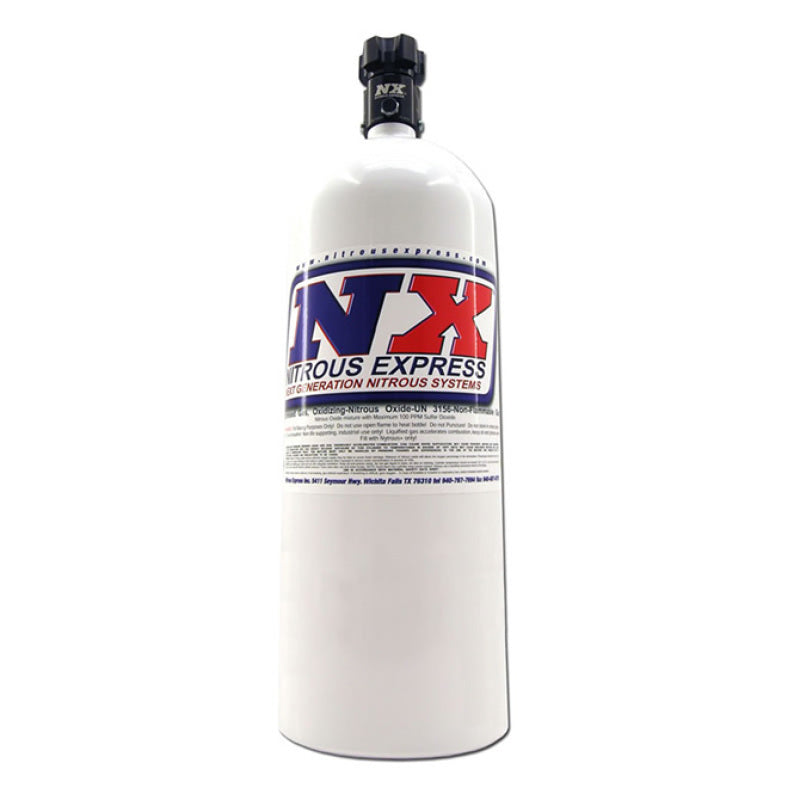 Nitrous Express 15lb Bottle w/Lightning 500 Valve (6.89 Dia x 26.69 Tall) Nitrous Express Nitrous Bottles AXOPROS