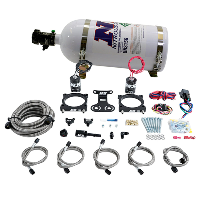 Nitrous Express 2024+ Ford Mustang 5.0L Dual Throttle Body Plate System w/10lb Bottle Nitrous Express Nitrous Systems AXOPROS