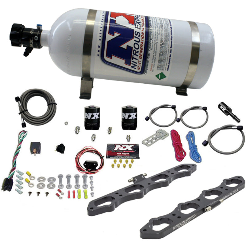 Nitrous Express Ford Coyote 5.0L V8 Nitrous Wet Port Plate Kit w/10lb Bottle Nitrous Express Nitrous Systems AXOPROS