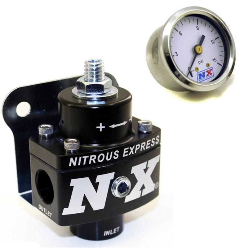 Nitrous Express Fuel Pressure Regulator Non Bypass w/Fuel Pressure Gauge Nitrous Express Fuel Pressure Regulators AXOPROS
