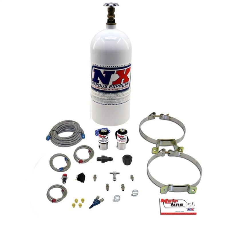 Nitrous Express Mainline EFI Single Nozzle Nitrous Kit w/10lb Bottle Nitrous Express Nitrous Systems AXOPROS