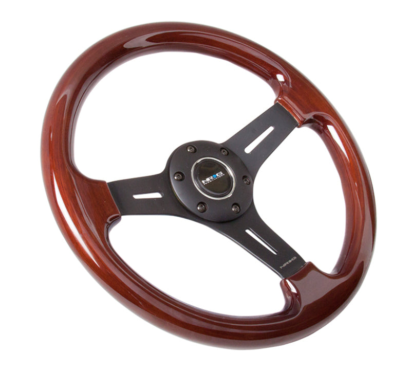 NRG Classic Wood Grain Steering Wheel (330mm) Wood Grain w/Matte Black 3-Spoke Center NRG Steering Wheels AXOPROS