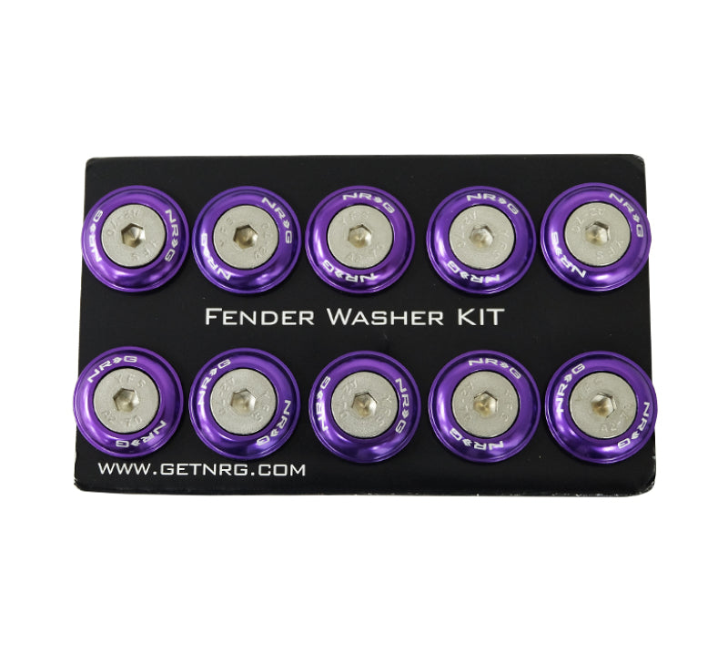 NRG Fender Washer Kit w/Rivets For Plastic (Purple) - Set of 10 NRG Hardware Kits - Other AXOPROS