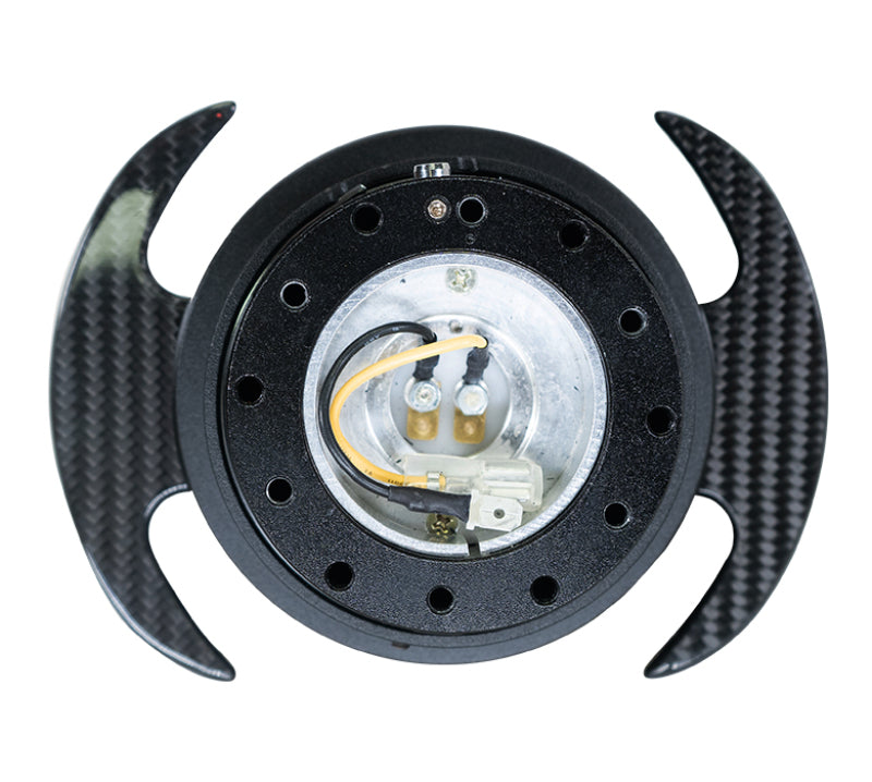 NRG Quick Release Kit Gen 3.0 - Black Body / Black Ring w/ Carbon Fiber Handles NRG Quick Release Adapters AXOPROS