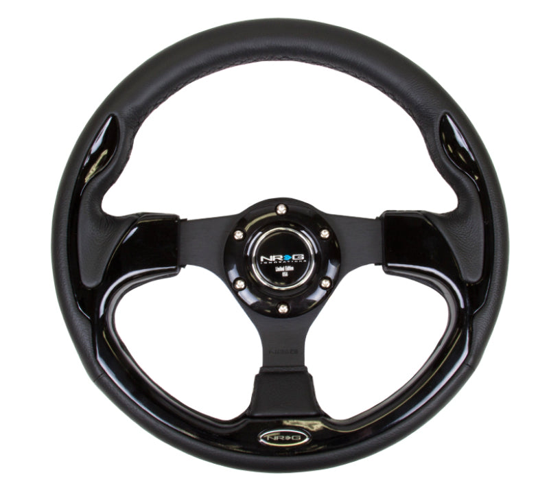 NRG Reinforced Steering Wheel (320mm) Blk w/Gloss Black Trim NRG Steering Wheels AXOPROS