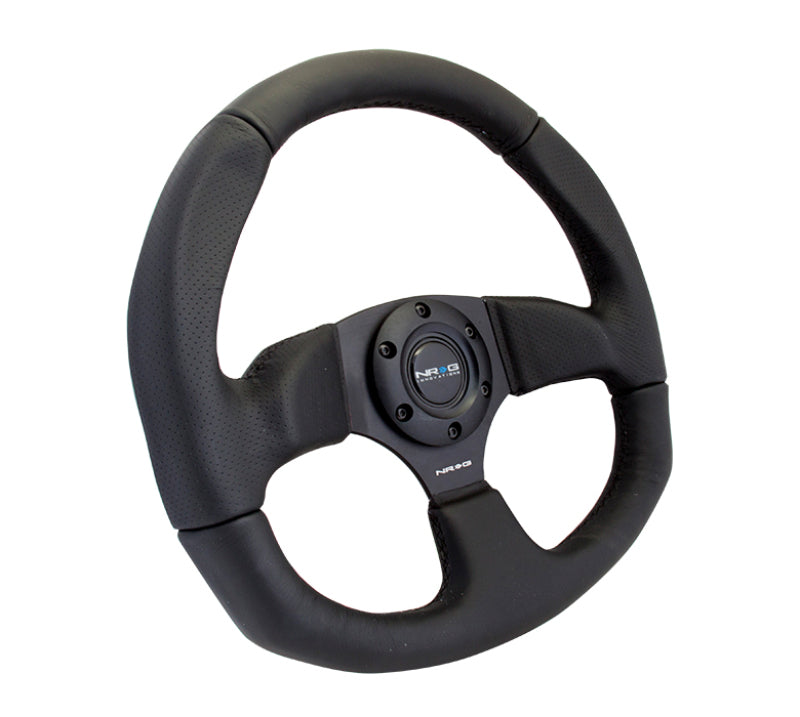 NRG Reinforced Steering Wheel (320mm Horizontal / 330mm Vertical) Leather w/Black Stitching NRG Steering Wheels AXOPROS
