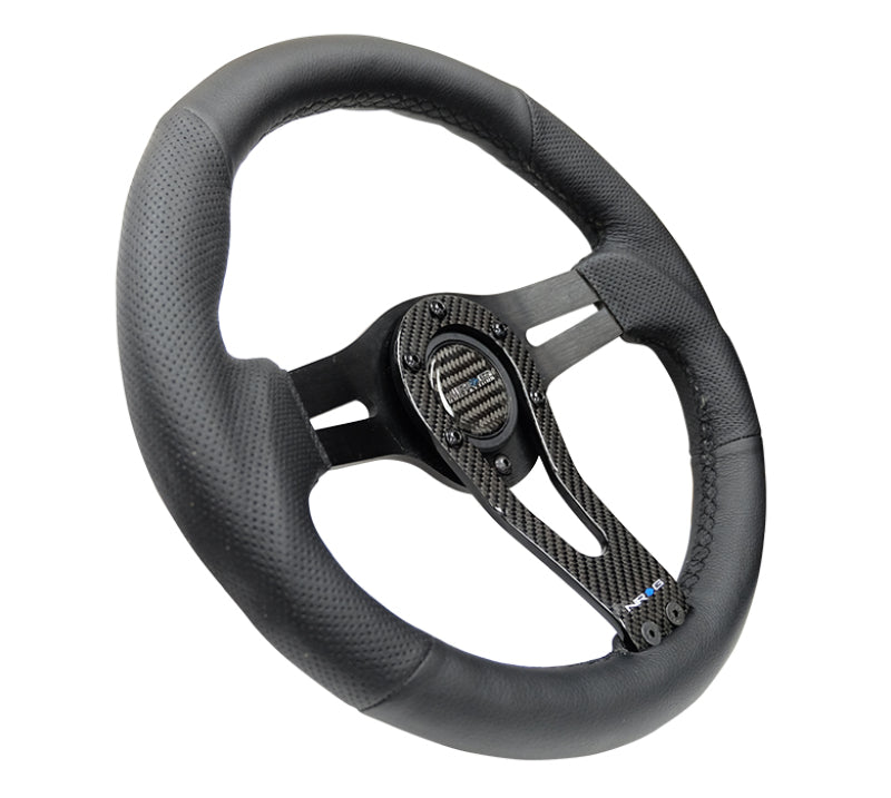 NRG Reinforced Steering Wheel (320mm) w/Carbon Center Spoke NRG Steering Wheels AXOPROS