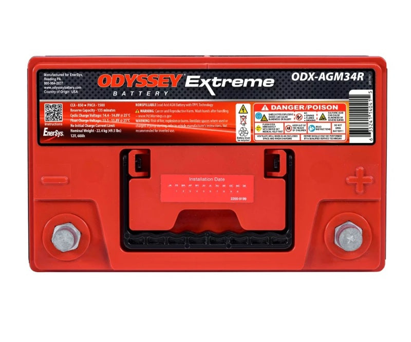 Odyssey Battery Auto/Truck/Heavy Duty & Commercial Extreme AGM Battery (34R-PC1500T) Odyssey Battery Batteries  AXOPROS