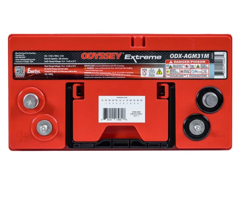 Odyssey Battery Marine/RV Extreme AGM Battery (31M-PC2150ST) Odyssey Battery Batteries AXOPROS