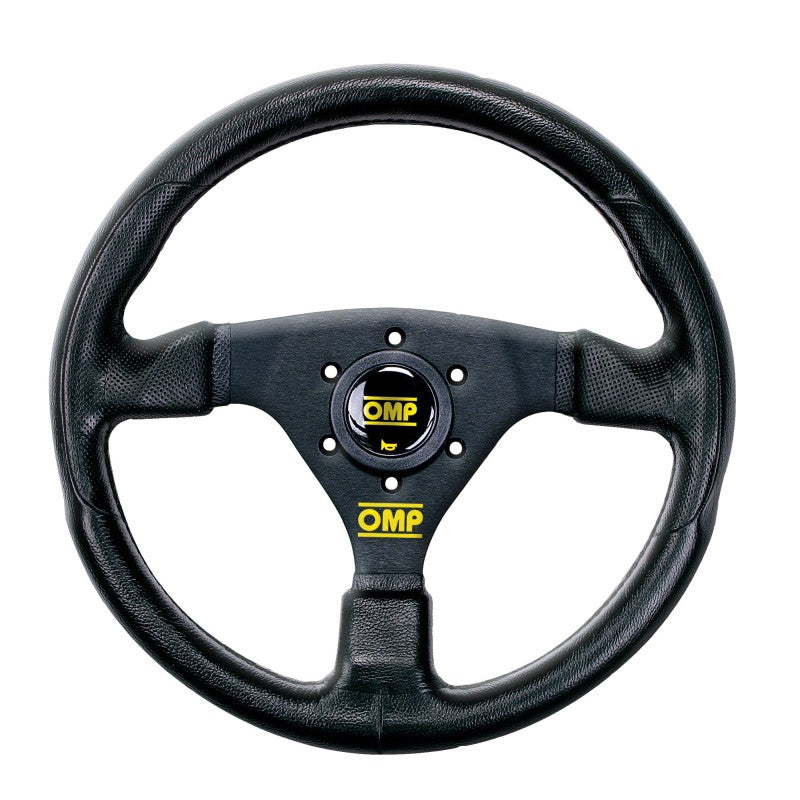 OMP GP Racing Steering Wheel - Black/Black OMP Steering Wheels AXOPROS