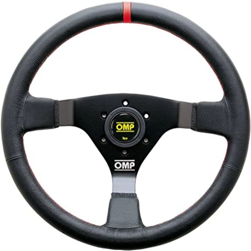 OMP WRC Steering Wheel Black/Red Leather OMP Steering Wheels AXOPROS