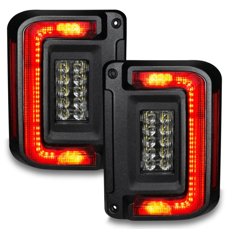 Oracle 07-17 Jeep Wrangler JK Flush Mount LED Tail Lights - Tinted SEE WARRANTY ORACLE Lighting Tail Lights AXOPROS