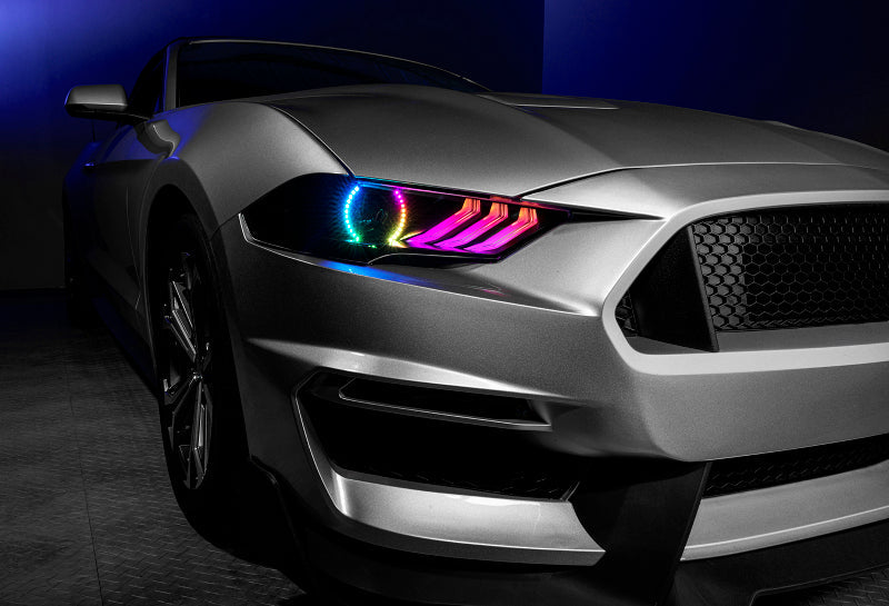 Oracle 18-21 Ford Mustang Dynamic DRL w/ Halo Kit & Sequential Turn Signal - ColorSHIFT SEE WARRANTY ORACLE Lighting Headlights AXOPROS