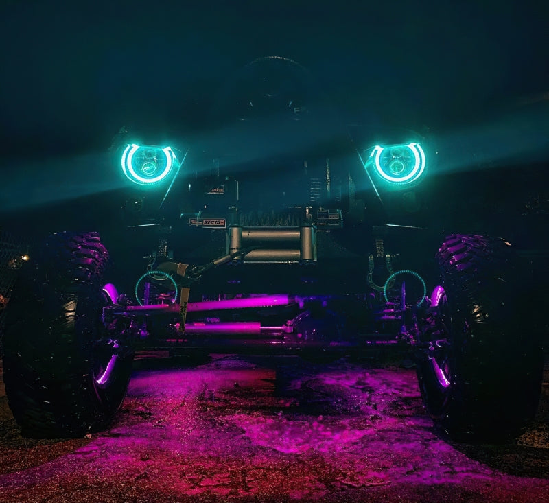 Oracle 7in High Powered LED Headlights - Black Bezel - Dynamic - Dynamic SEE WARRANTY ORACLE Lighting Headlights AXOPROS