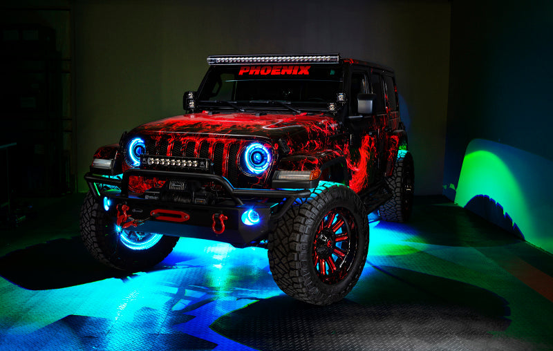 Oracle Bluetooth + RF Underbody Rock Light Kit - 4 PCS - ColorSHIFT SEE WARRANTY ORACLE Lighting Light Bars & Cubes AXOPROS