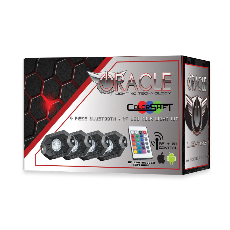 Oracle Bluetooth + RF Underbody Rock Light Kit - 4 PCS - ColorSHIFT SEE WARRANTY ORACLE Lighting Light Bars & Cubes AXOPROS