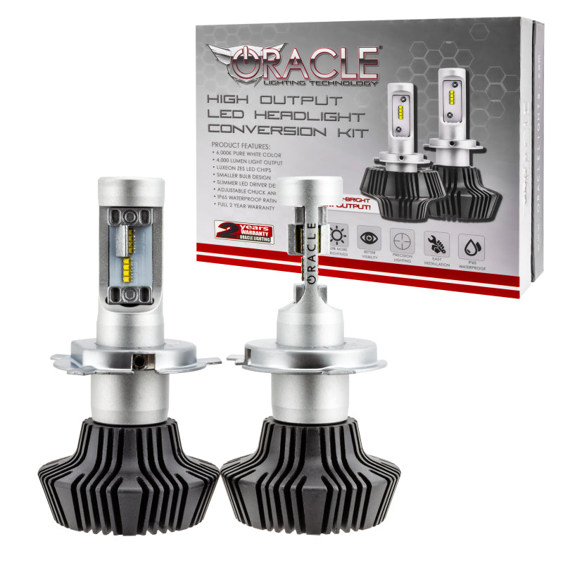 Oracle H4 4000 Lumen LED Headlight Bulbs (Pair) - 6000K ORACLE Lighting Bulbs AXOPROS