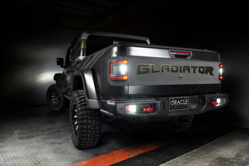 Oracle Jeep Gladiator JT Rear Bumper LED Reverse Lights w/ Plug & Play Harness - 6000K ORACLE Lighting Tail Lights AXOPROS