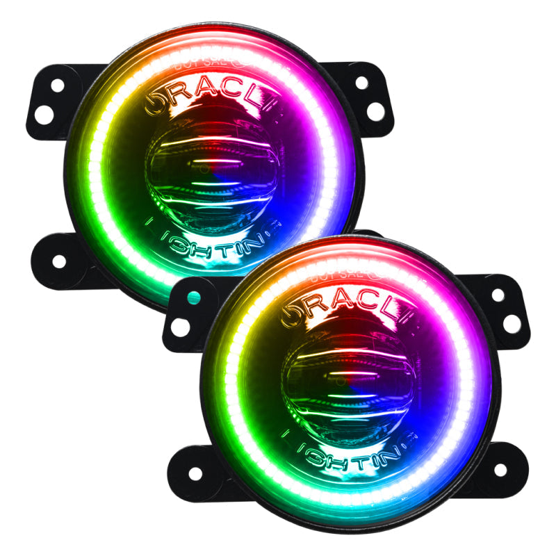 Oracle Jeep Wrangler JK/JL/JT High Performance W LED Fog Lights - ColorSHIFT - Dynamic SEE WARRANTY ORACLE Lighting Fog Lights AXOPROS