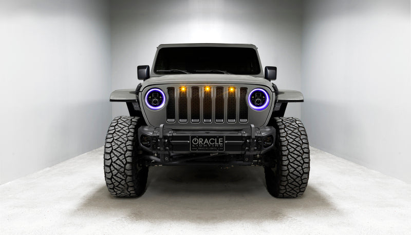 Oracle Jeep Wrangler JL/Gladiator JT 7in. High Powered LED Headlights (Pair) - Dynamic ORACLE Lighting Headlights AXOPROS