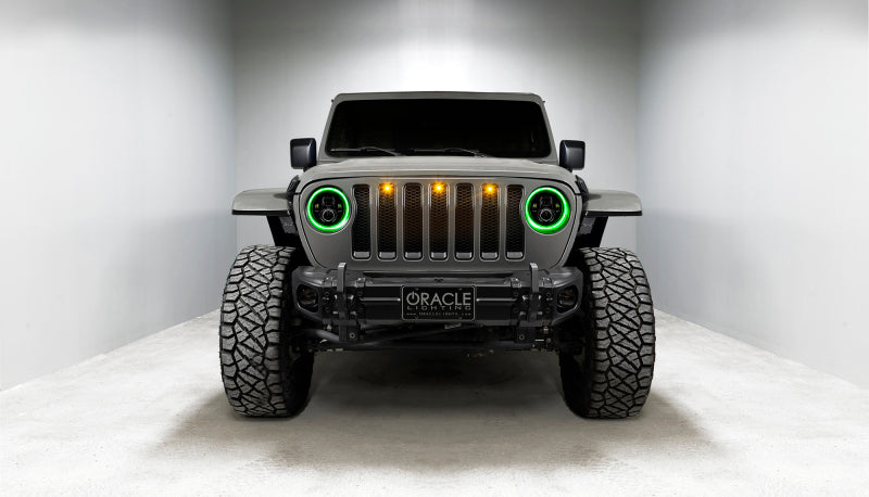 Oracle Jeep Wrangler JL/Gladiator JT 7in. High Powered LED Headlights (Pair) - Dynamic ORACLE Lighting Headlights AXOPROS