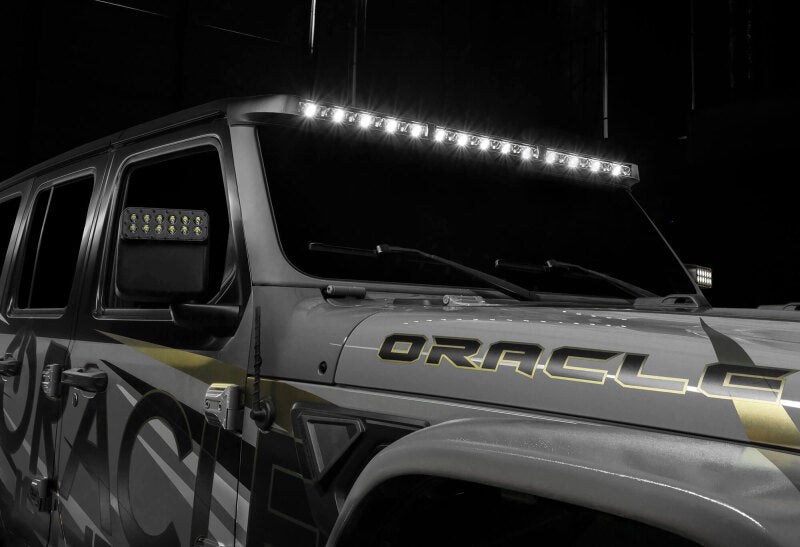 Oracle Jeep Wrangler JL/Gladiator JT Integrated Windshield LED Light Bar System ORACLE Lighting Light Mounts  AXOPROS