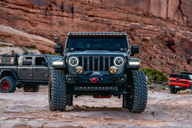 Oracle Jeep Wrangler JL/Gladiator JT Integrated Windshield LED Light Bar System ORACLE Lighting Light Mounts  AXOPROS